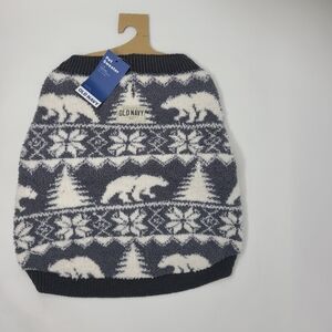 New Pet Sweater Gray White Large